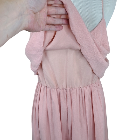 Topshop Petites light pink top overlay dress w/cutout back detail. Size 8 petite - Picture 4 of 14